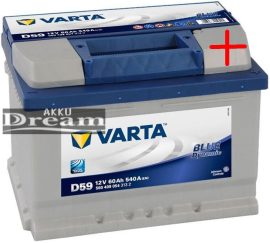 VARTA D59 Blue Dynamic 12V 60Ah EN 540A J+ alacsony (560 409 054)