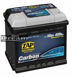 ZAP Graphite Carbon EFB Autó Akkumulátor 12V 50Ah 450A Jobb+