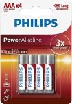 Philips Power Alkáli Mikro Elem AAA 4db