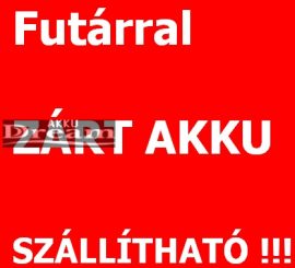 Futárral csak gyárilag ZÁRT Akku szállítható !