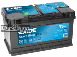 Exide Start Stop EFB EL752 75Ah 730A (FORD)