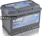 Exide Premium 77Ah 760A EA770 J+