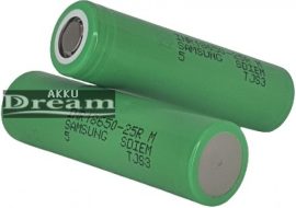 SAMSUNG INR18650-25R Li-ion 3,7V ipari akku 2500 mAh 20A