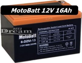 MotoBatt 12V 16Ah Elektromos kerékpár, roller akku